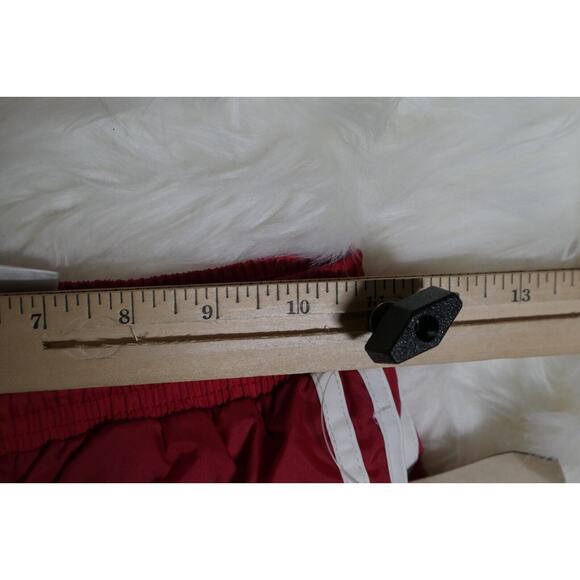 NWT Y2K 90s Rare Adidas Vintage Nylon Red Lined Track Pants Youth Medium - Picture 9 of 12